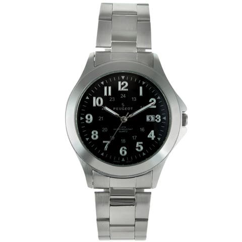 Military Round Dial Calendar Bracelet Watch - 40MM