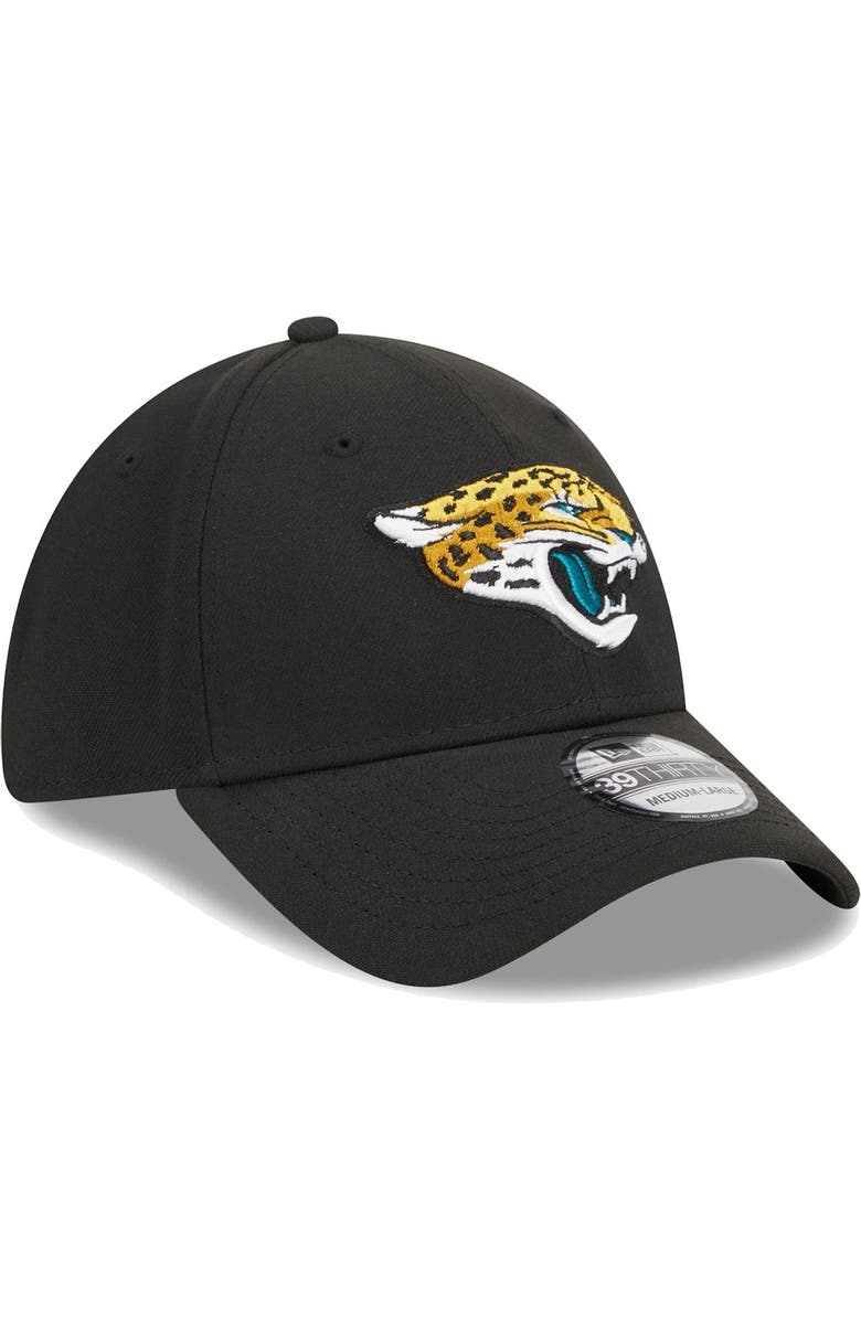 New Era Men's New Era Black Jacksonville Jaguars Main 39THIRTY Flex Hat, Alternate, color, Black