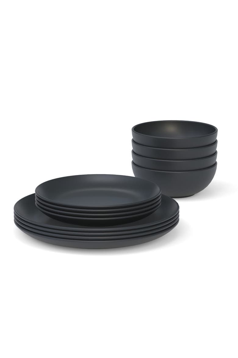 Round Side Plate - Set of 4, Alternate, color, Black