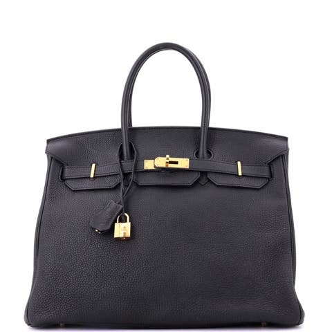 Birkin Handbag Black Togo with Gold Hardware 35