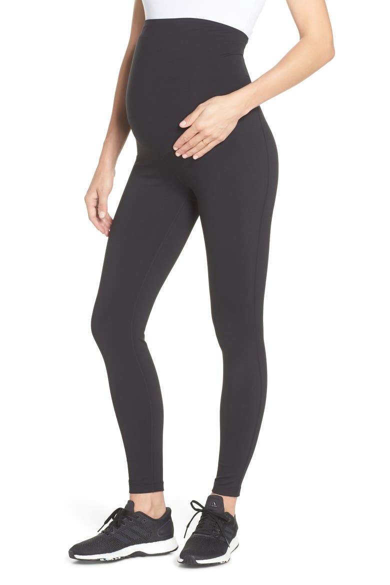 Mamasana Live In Ankle Maternity Leggings, Main, color, BLACK