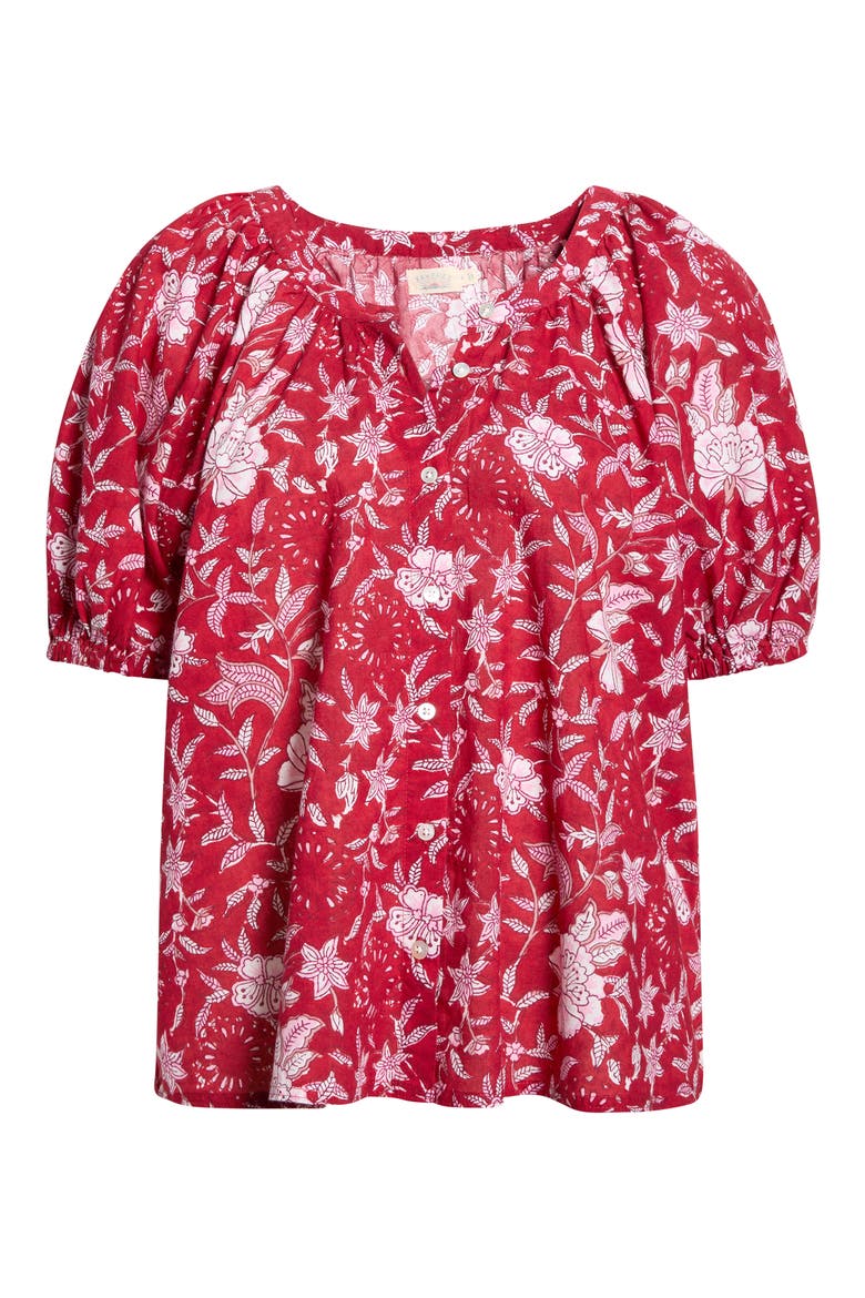 Lettie Voile Button-Up Shirt, Alternate, color, GARDEN WHISPERS