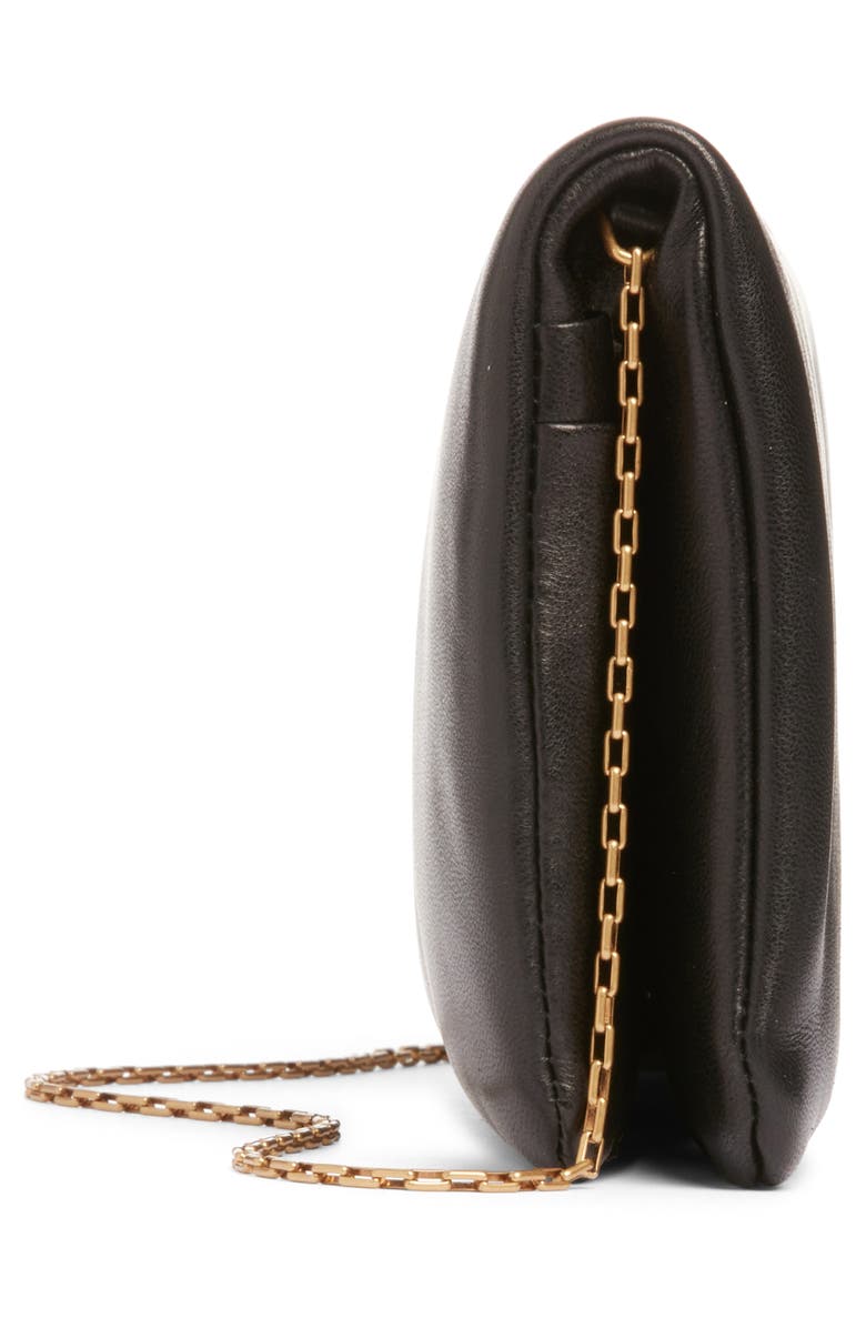 Saint Laurent Small Calypso Leather Wallet on a Chain, Alternate, color,