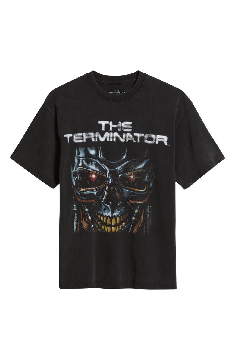 ID Supply Co The Terminator Metal Skull Graphic T-Shirt, Alternate, color, Washed Black
