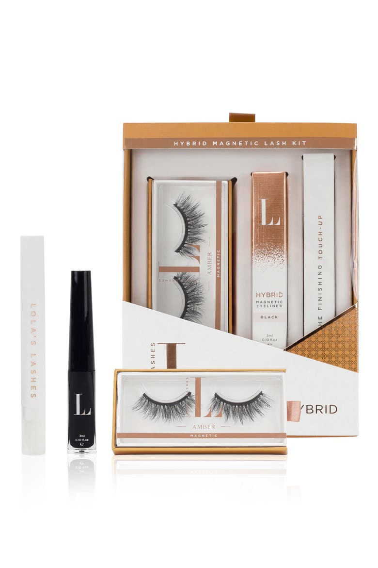 Amber Hybrid Magnetic Lash Set, Main, color, NO COLOR