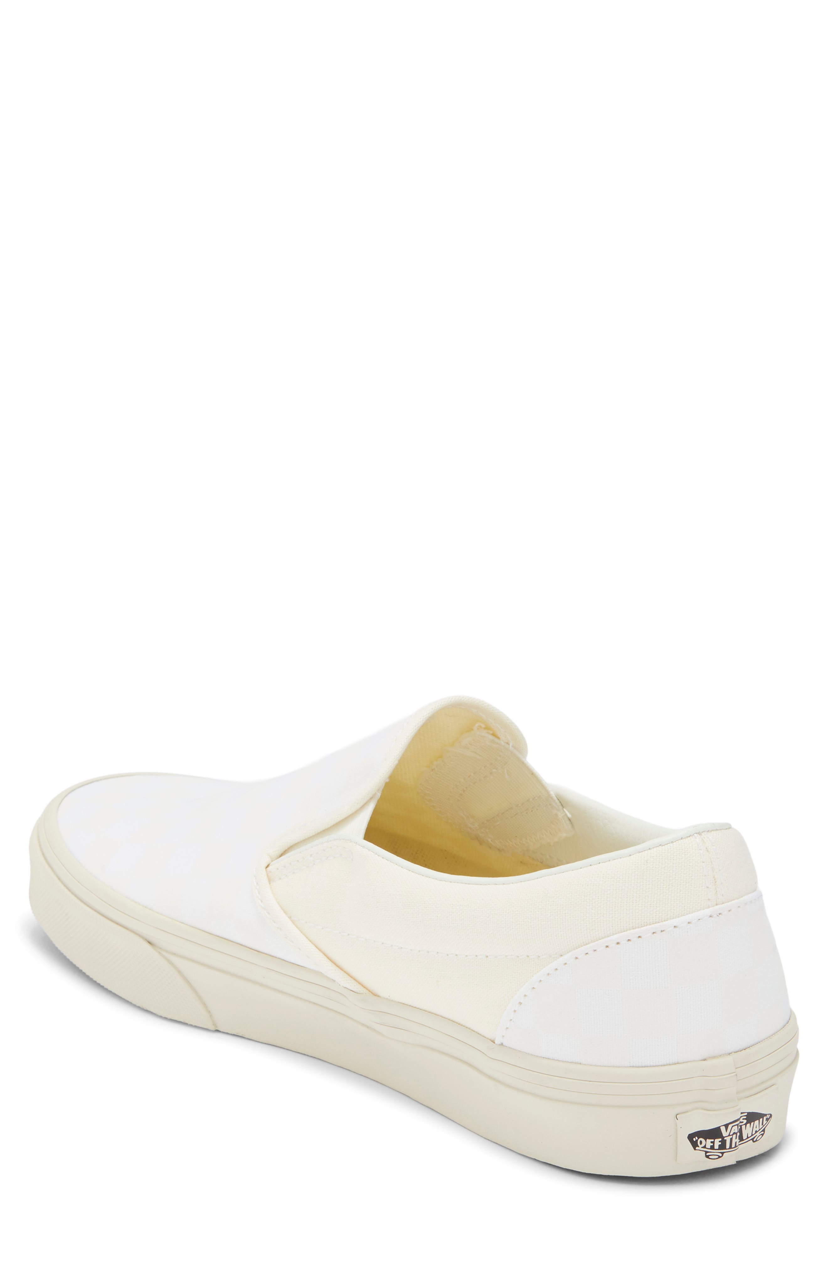Vans Classic Slip-On Sneaker, Alternate, color, Checkerboard Blanc De Blanc