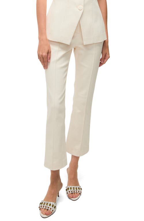 Veronica Beard Kimra Cropped Pants In Ecru