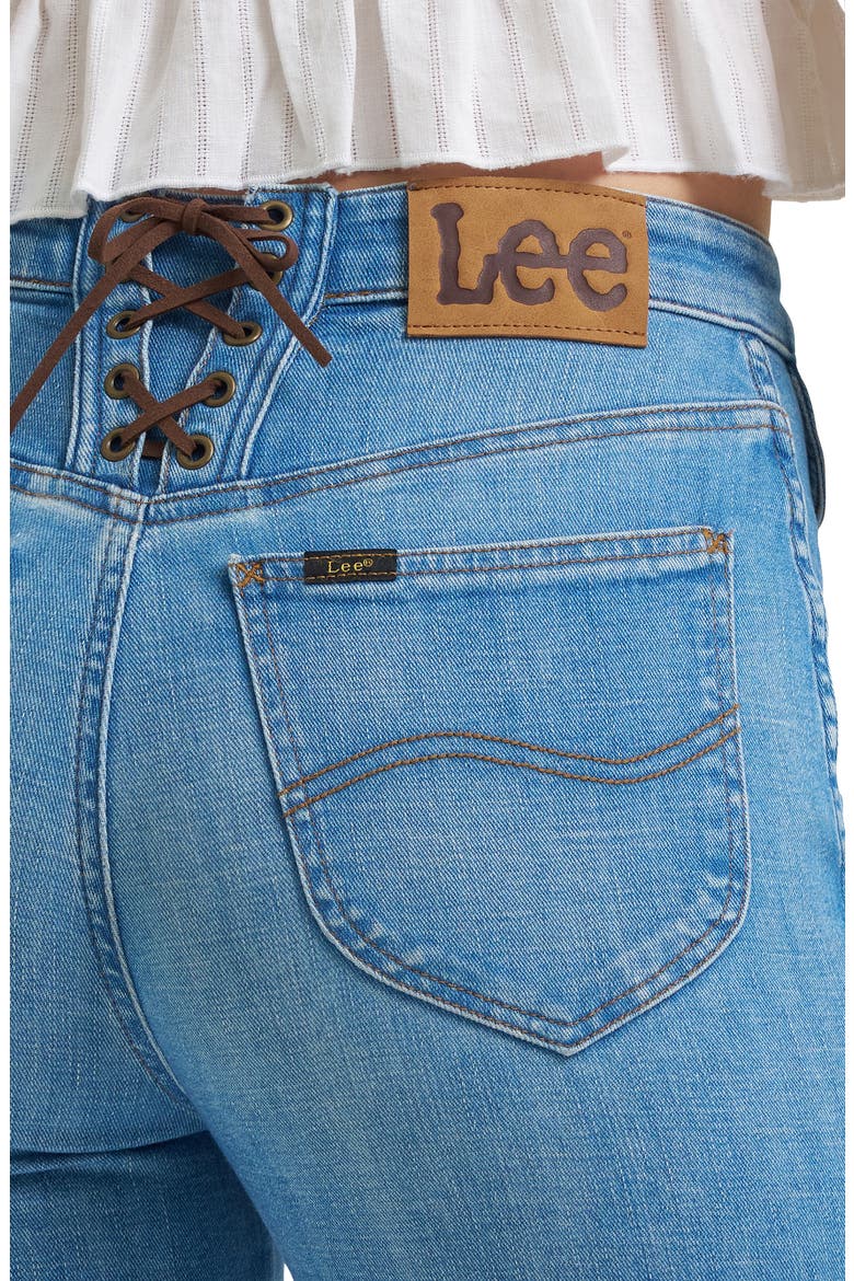 Exposed Button High Waist Bootcut Jeans, Alternate, color, NOT YOUR TYPE