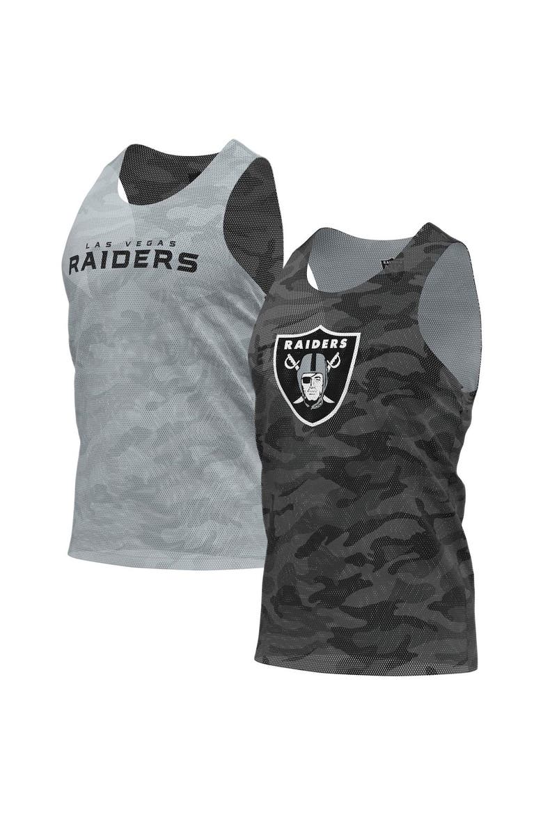 Men's FOCO Black/Gray Las Vegas Raiders Reversible Mesh Tank Top, Alternate, color, Black