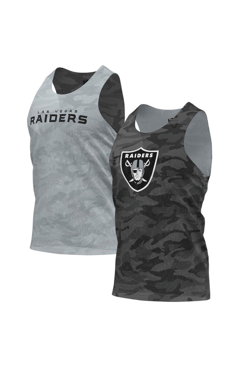FOCO Men's FOCO Black/Gray Las Vegas Raiders Reversible Mesh Tank Top, Alternate, color, Black