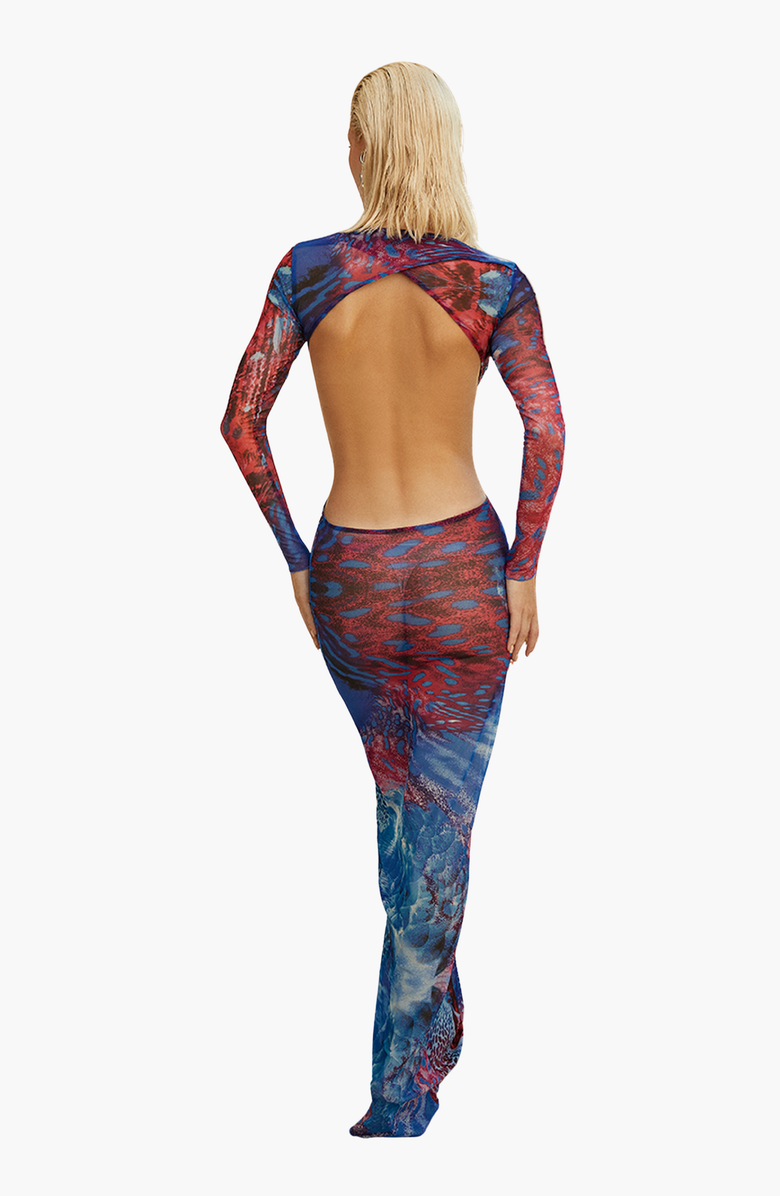 Luna B BIA Dress, Alternate, color, Blue Pattern