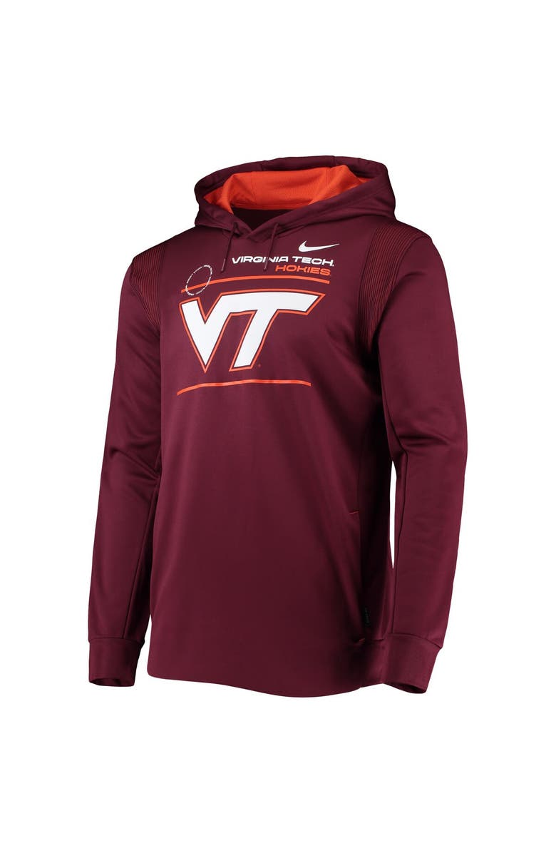 Nike Men's Nike Maroon Virginia Tech Hokies 2021 Team Sideline Performance Pullover Hoodie, Alternate, color, 
