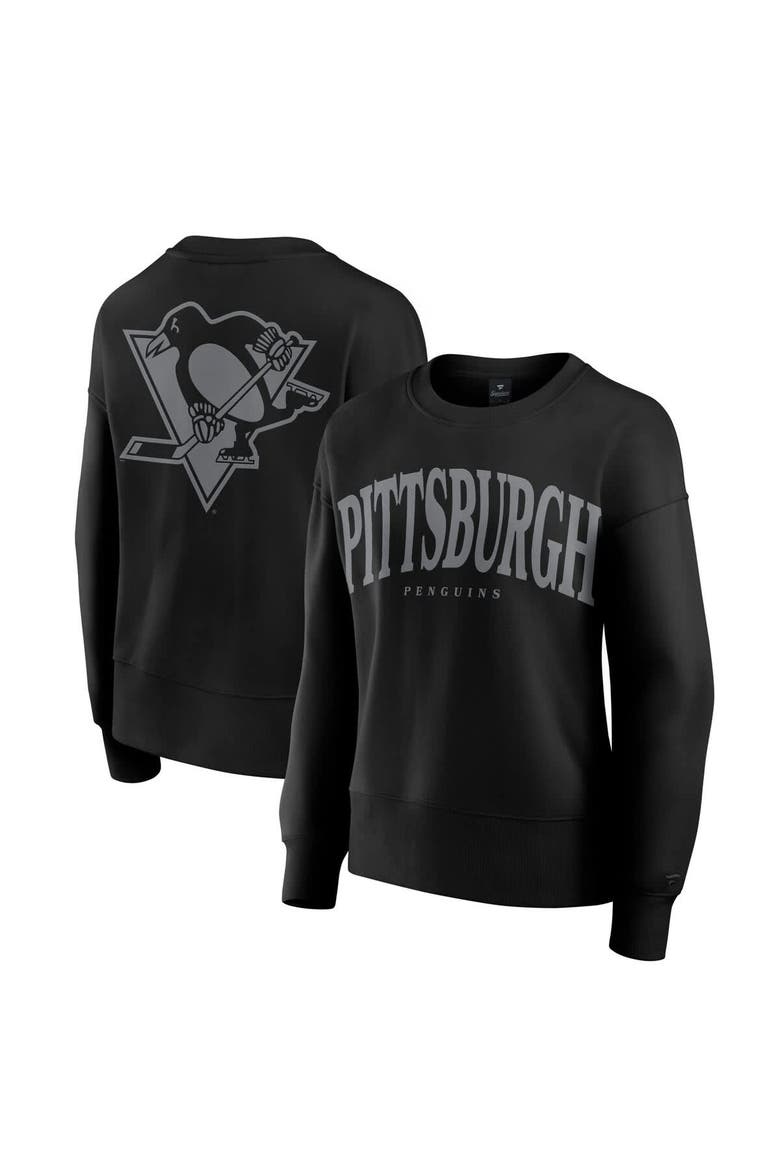 Women's Fanatics  Black Pittsburgh Penguins Elements Flow Pullover Sweatshirt, Main, color, Black