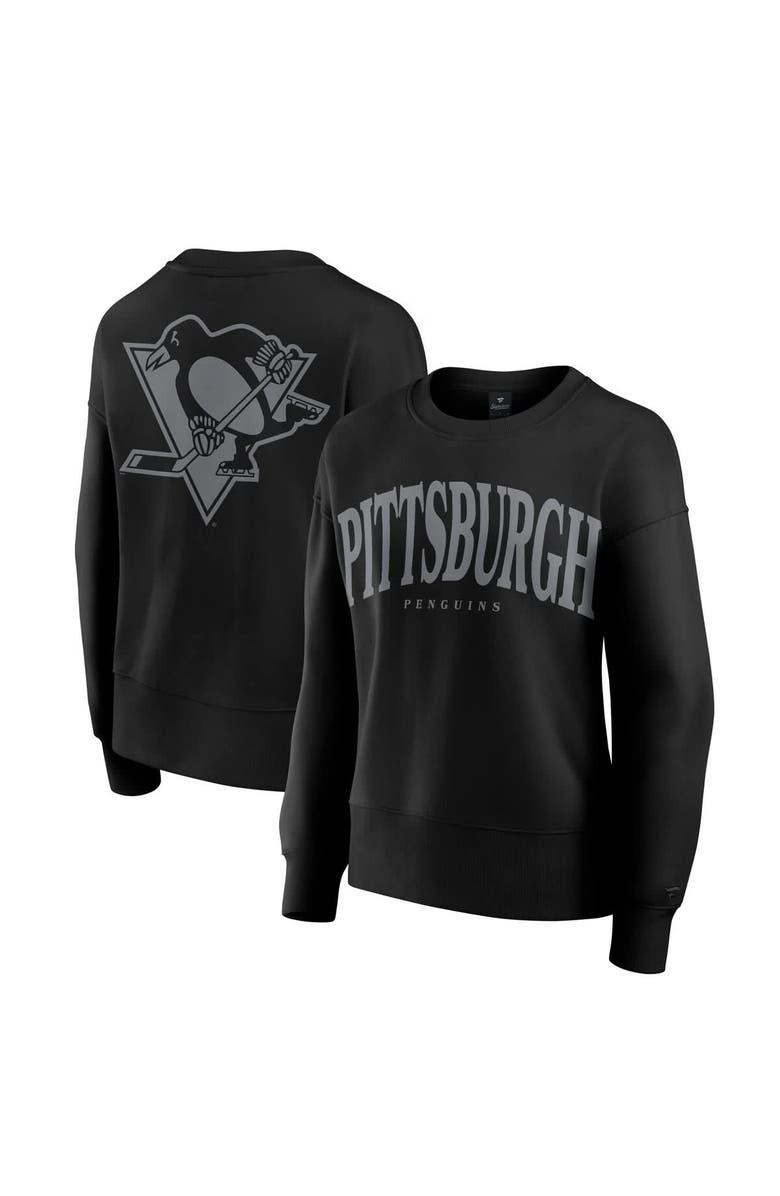 FANATICS Women's Fanatics Black Pittsburgh Penguins Elements Flow Pullover Sweatshirt, Main, color, Black