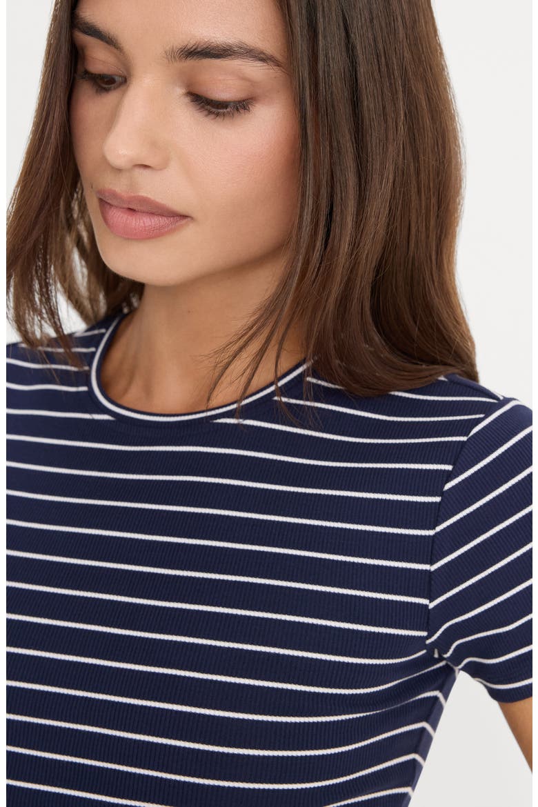 Stripe Rib Baby Tee, Alternate, color, SIMPLE STRIPE HORIZON INK