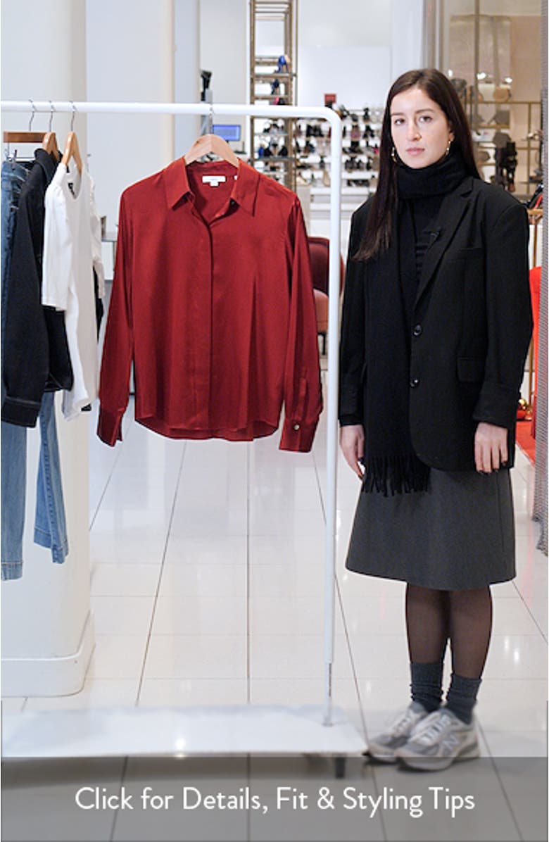 Slim Fit Stretch Silk Button-Up Shirt, sales video thumbnail