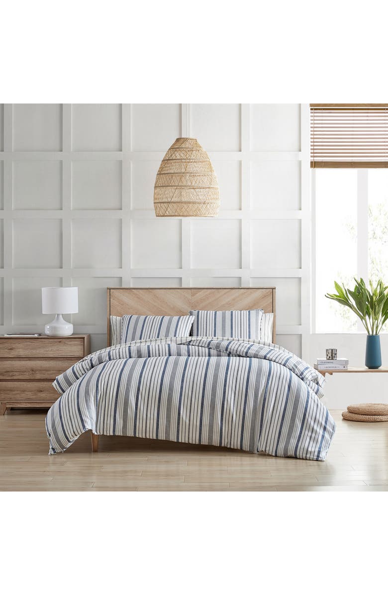 STONE COTTAGE Conrad Cotton Sateen 200 Thread Count Duvet Set, Alternate, color, Grey