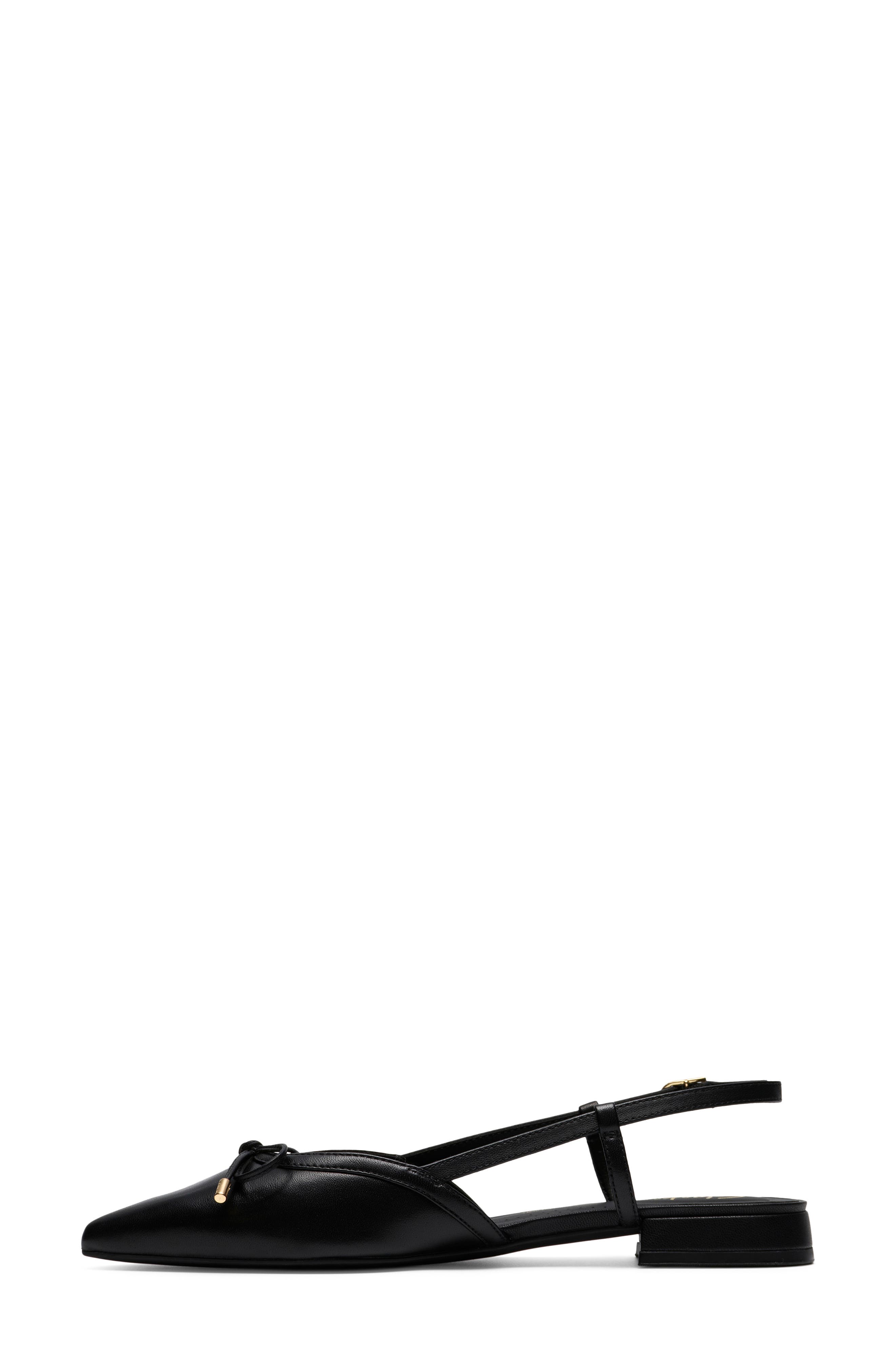 Clarks<sup>®</sup> Sensa Bow Slingback Flat, Alternate, color, Black Leather