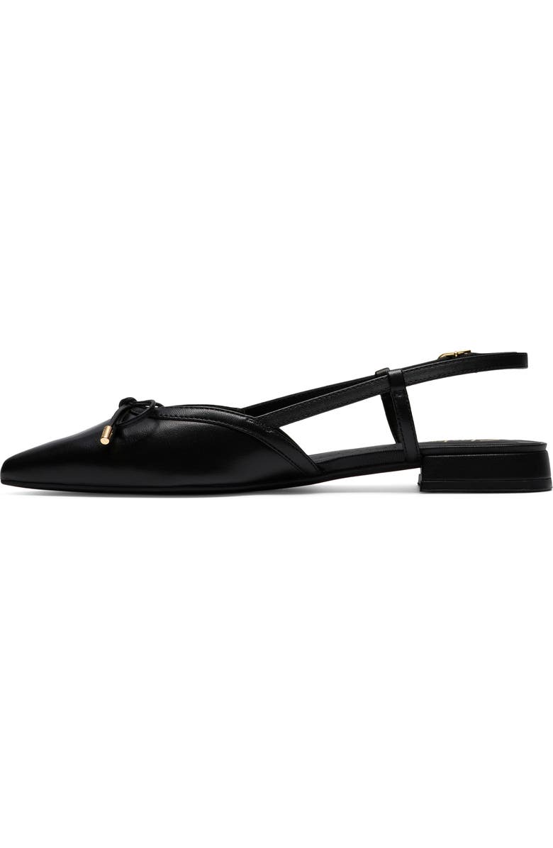 Clarks<sup>®</sup> Sensa Bow Slingback Flat, Alternate, color, Black Leather
