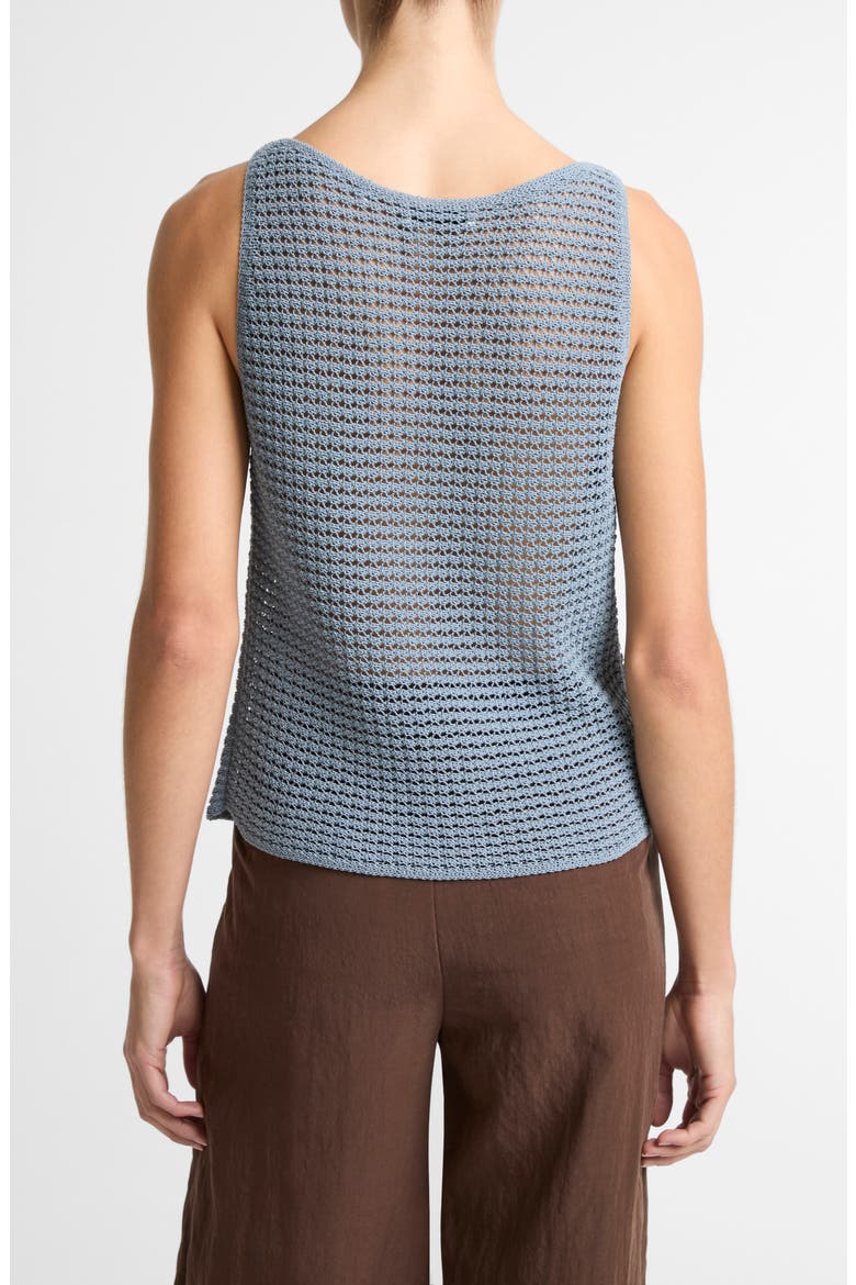 Cotton Blend Cord Openwork Tank, Alternate, color, LAGOON