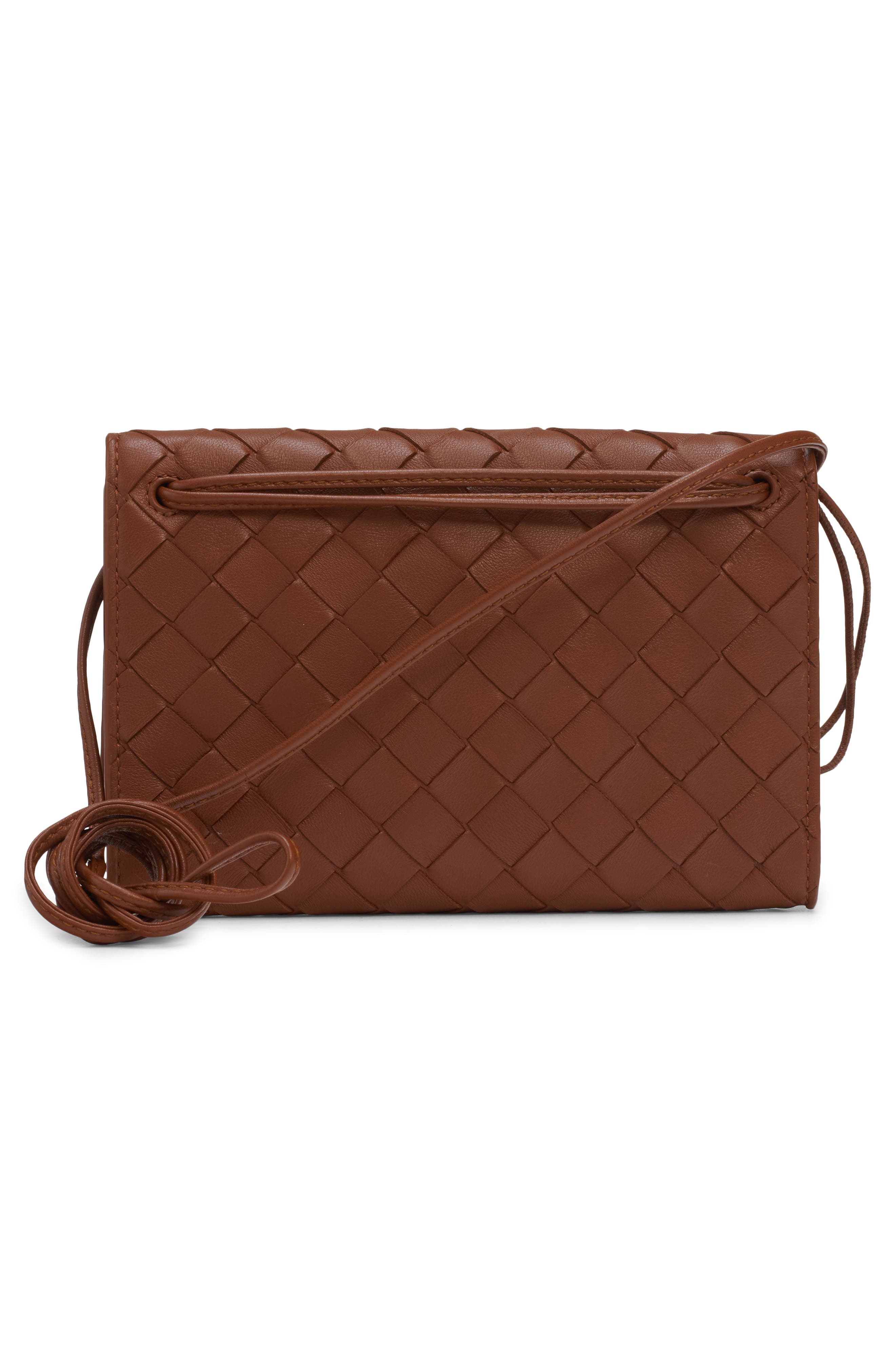 Andiamo Intrecciato Leather Slim Shoulder Bag, Alternate, color, 2387 TANNIN-MUSE BRASS