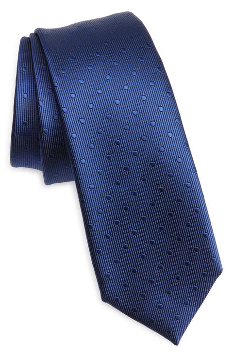 Polka Dot Jacquard Mulberry Silk Tie