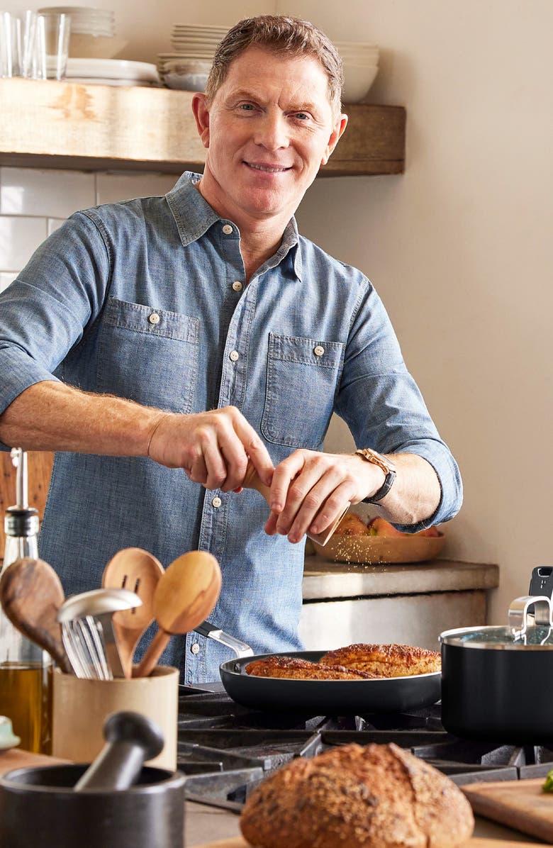 GreenPan x Bobby Flay Professional Ceramic Nonstick 4.5-Quart Sauté Pan with Lid, Alternate, color, Black