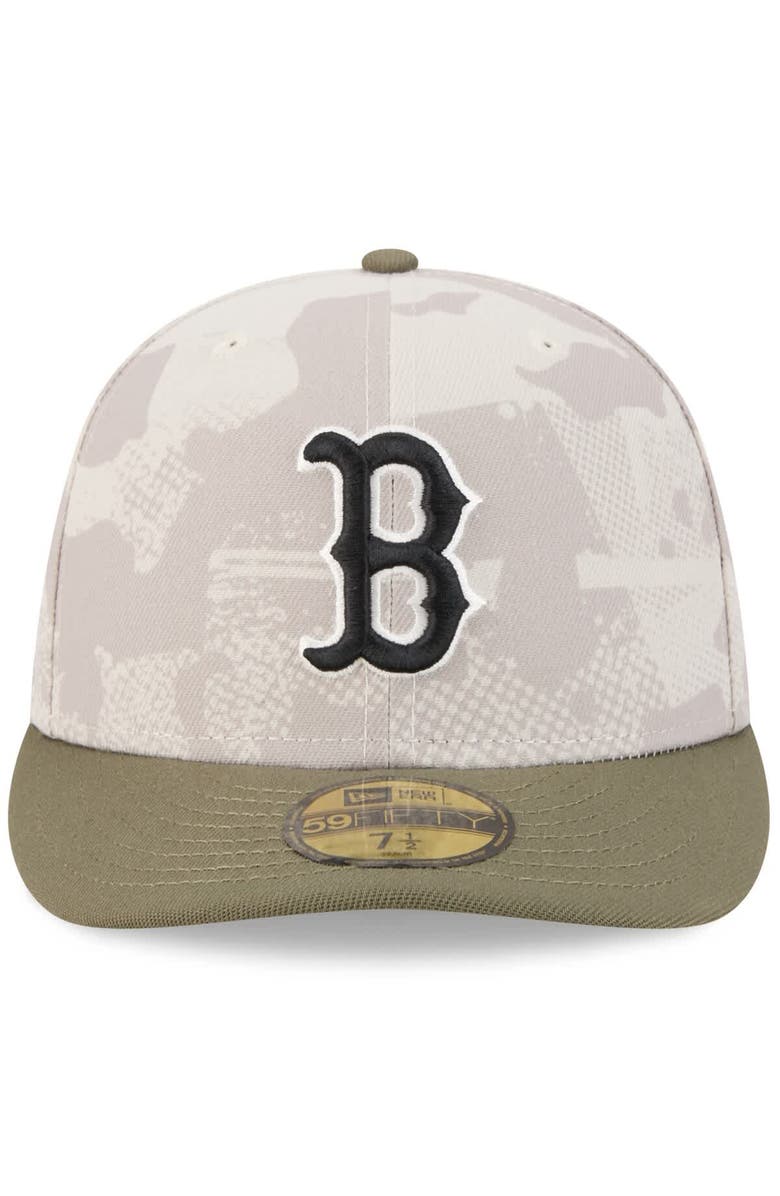 New Era Men's New Era Light Beige/Olive Boston Red Sox 2025 Armed Forces Day 59FIFTY Fitted Hat, Alternate, color, Light Beige