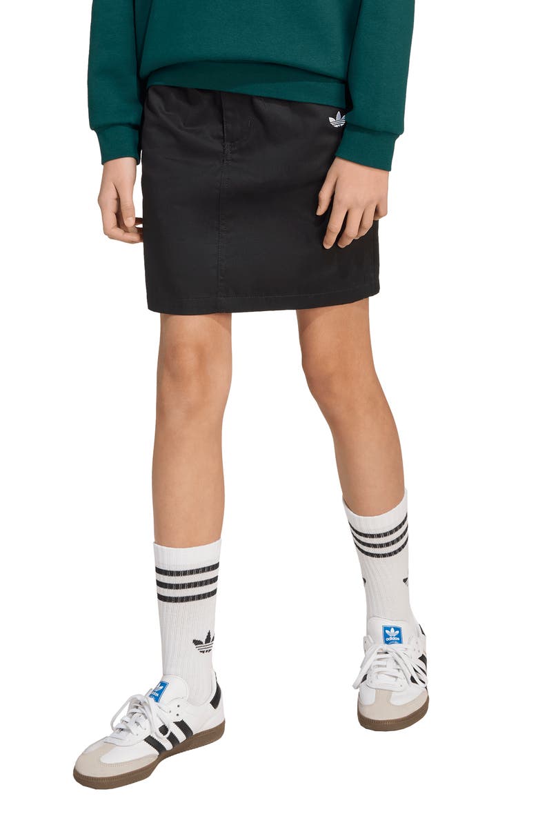 adidas Kids' Cotton Twill Skirt, Alternate, color, Black