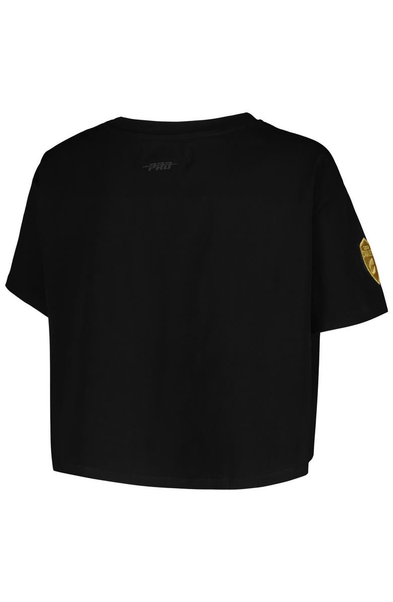 PRO STANDARD Women's Pro Standard Black Cleveland Cavaliers Holiday Glam Boxy T-Shirt, Alternate, color, 