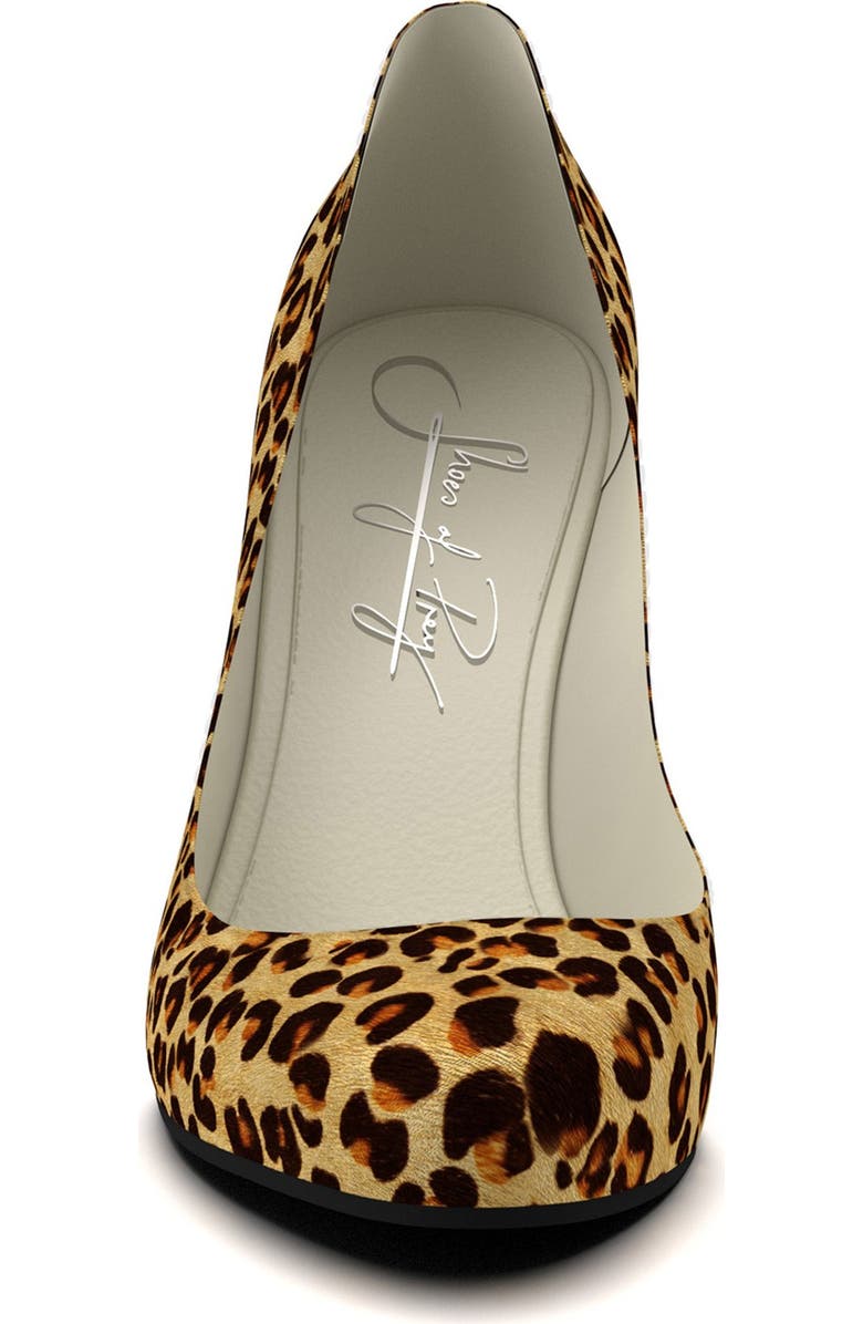 Shoes of Prey Leopard Genuine Calf Hair Wedge Pump, Alternate, color,
