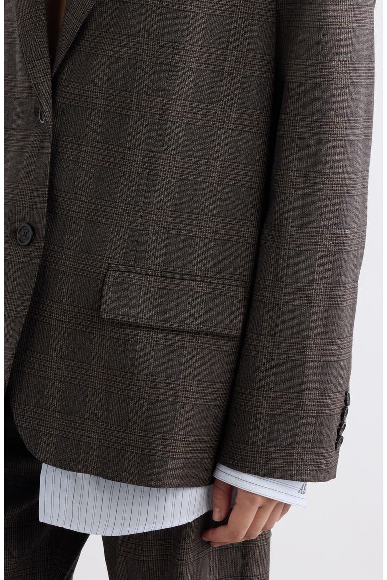 Julago Plaid Wool Blend Blazer, Alternate, color, BROWN/ BLACK