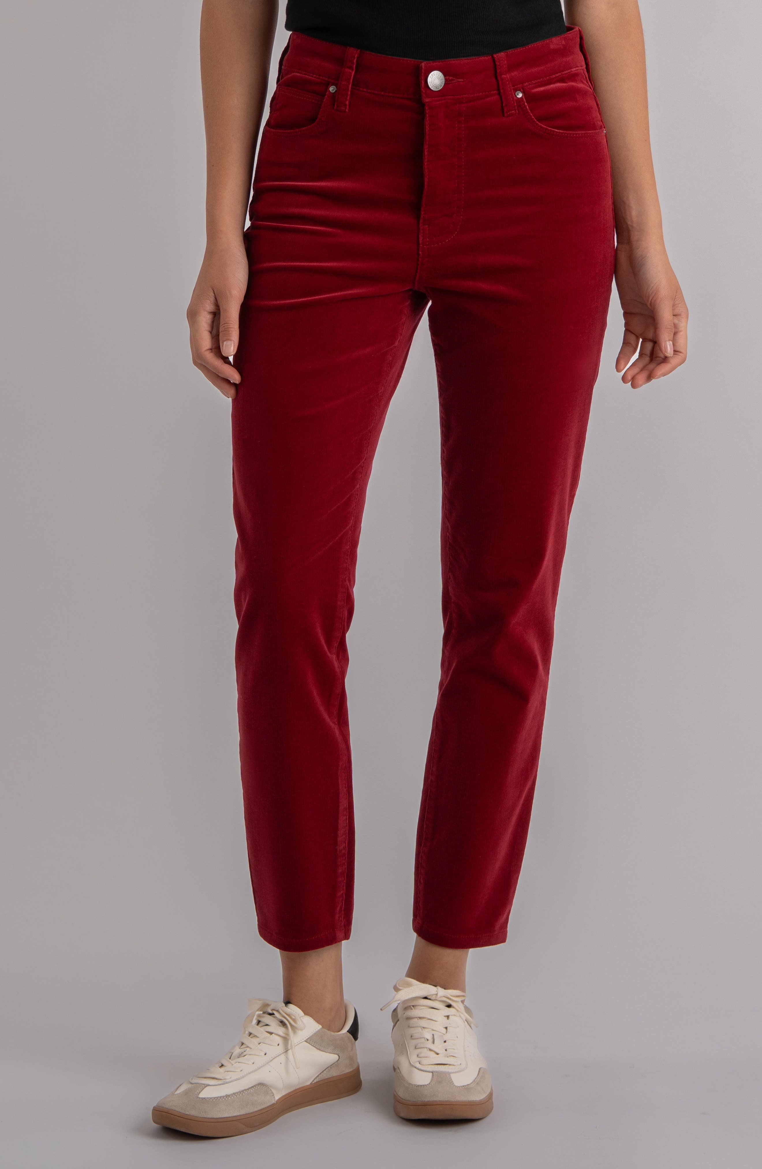 Charlize Ankle Cigarette Velvet Pants