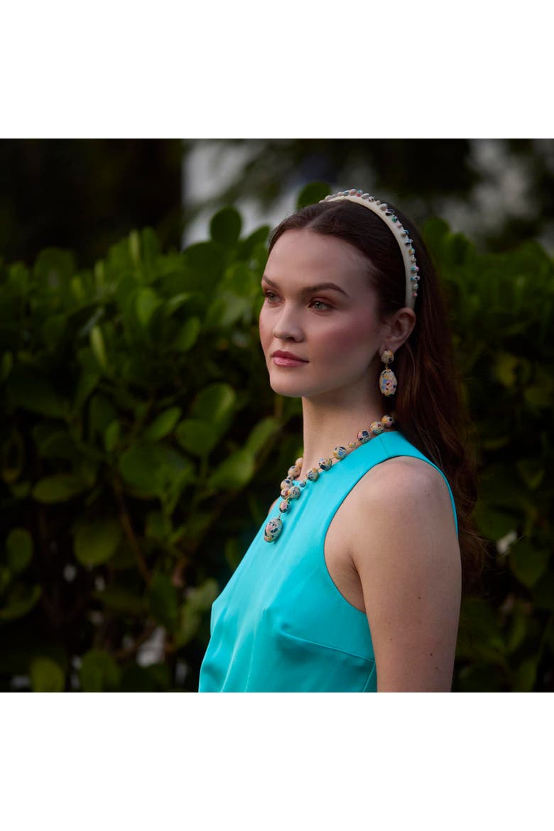 Gigi Embellished  Headband, Alternate, color, CREAM TERRAZZO 960