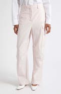 Stella McCartney Cotton & Nylon Wide Leg Cargo Pants