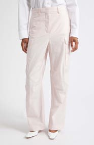 Stella McCartney Cotton & Nylon Wide Leg Cargo Pants