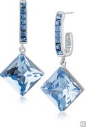 JARDIN Princess Cut Crystal Drop Hoop Earrings (Nordstrom Exclusive)