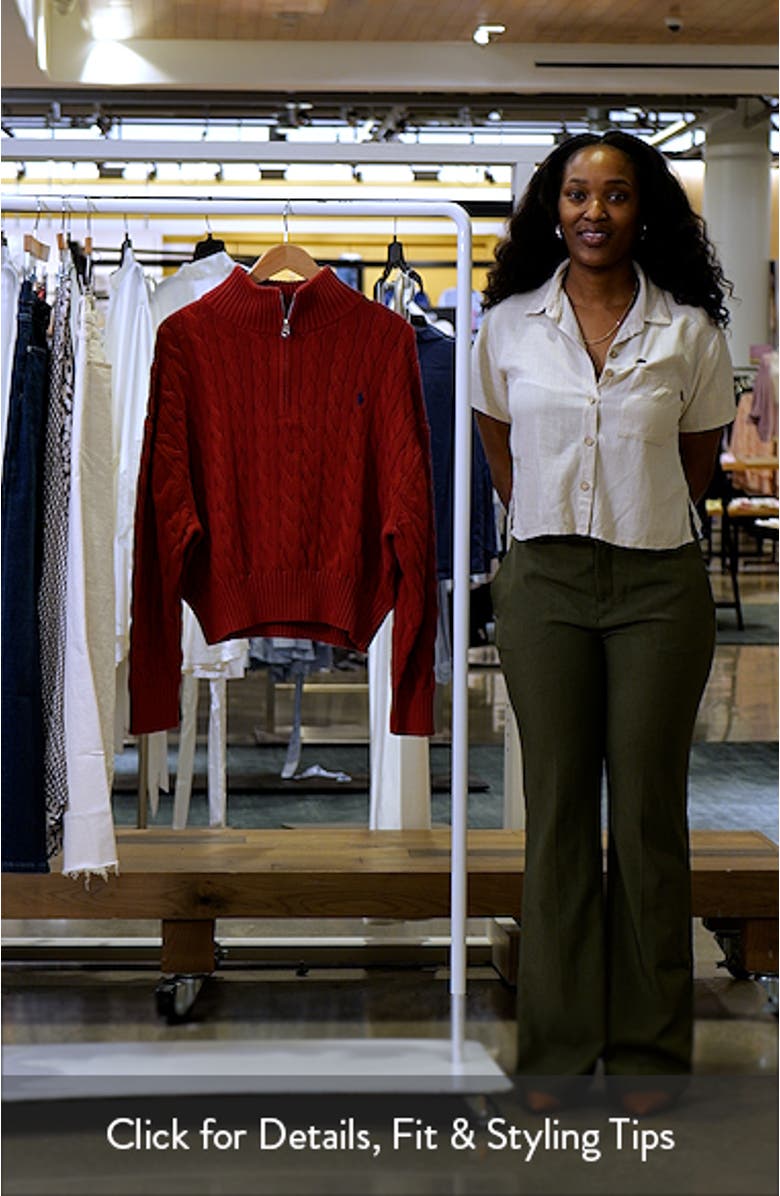 Cable Stitch Quarter Zip Sweater, sales video thumbnail