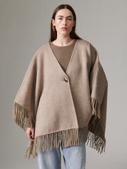 DAY Birger et Mikkelsen Fringed Open Front Poncho
