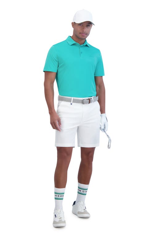 Ben Sherman Solid Tech Pique Sports Fit Polo In Pool Green