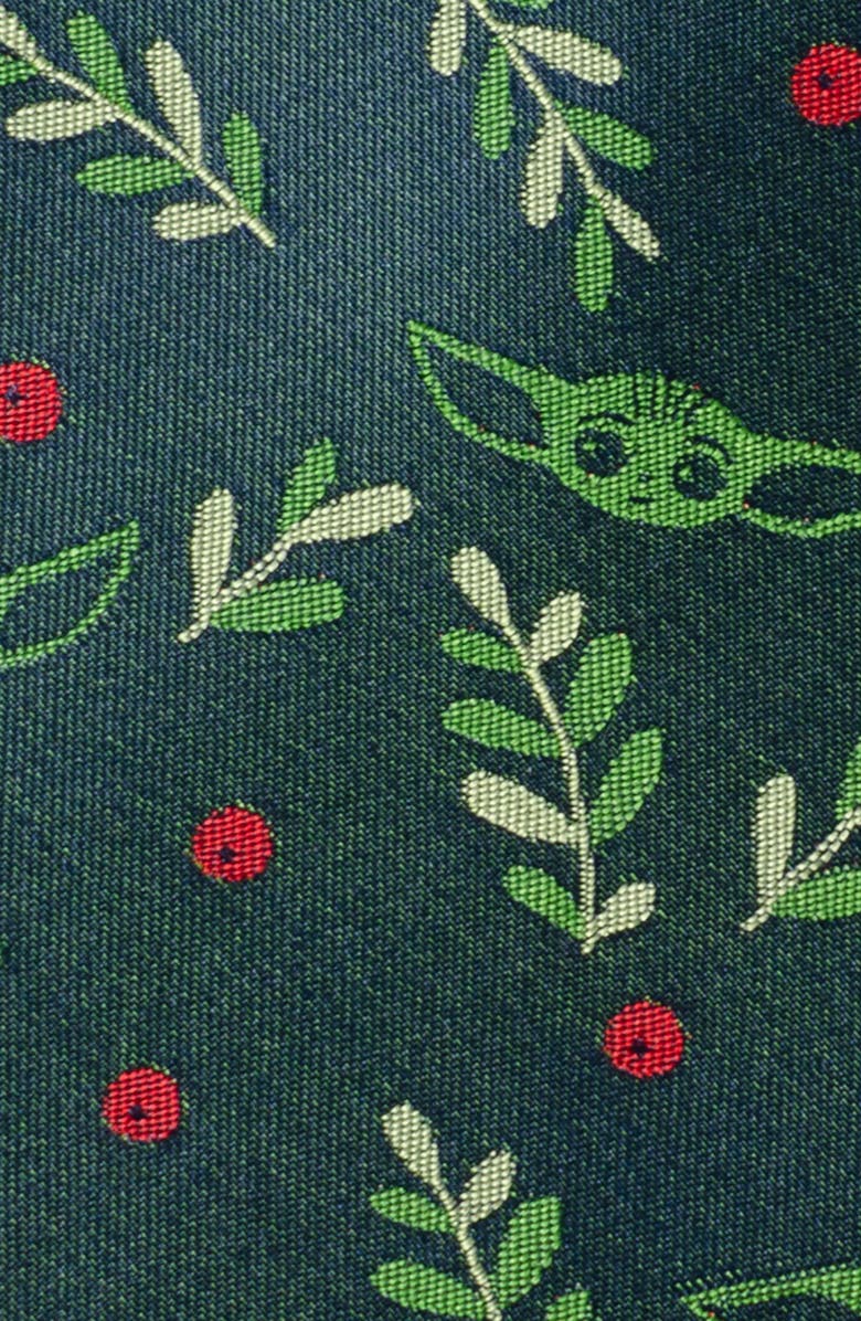 Cufflinks, Inc. Star Wars Grogu Holiday Silk Blend Tie, Alternate, color, Green/ Red