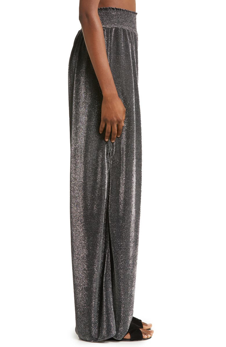 Ramy Brook Athena Sparkle Split Hem Wide Leg Pants, Alternate, color,