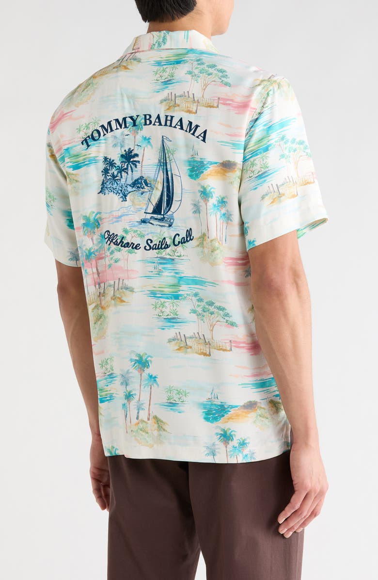 Tommy Bahama Collector's Series 2025 Offshore Sails Call Silk Camp Shirt, Alternate, color, Continental