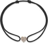 Anzie Love Letter Pavé Heart Bracelet