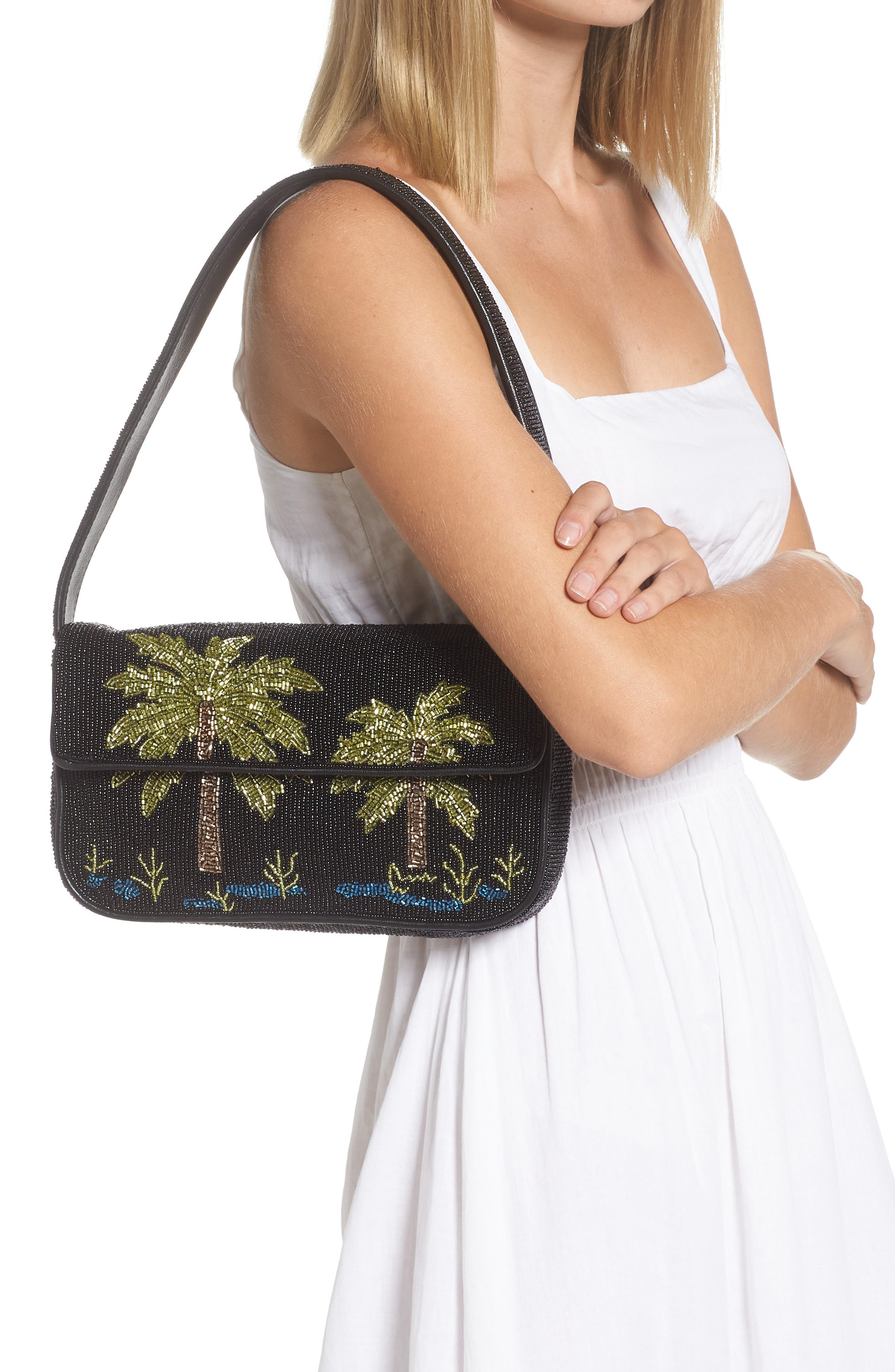 STAUD Tommy Beaded Shoulder Bag, Alternate, color, 