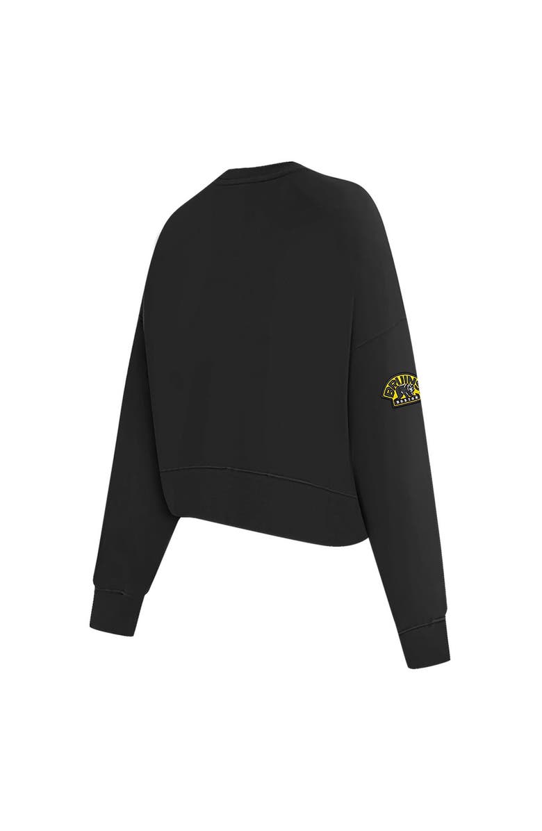 PRO STANDARD Women's Pro Standard Black Boston Bruins Mascot Crewneck Pullover Sweatshirt, Alternate, color, 
