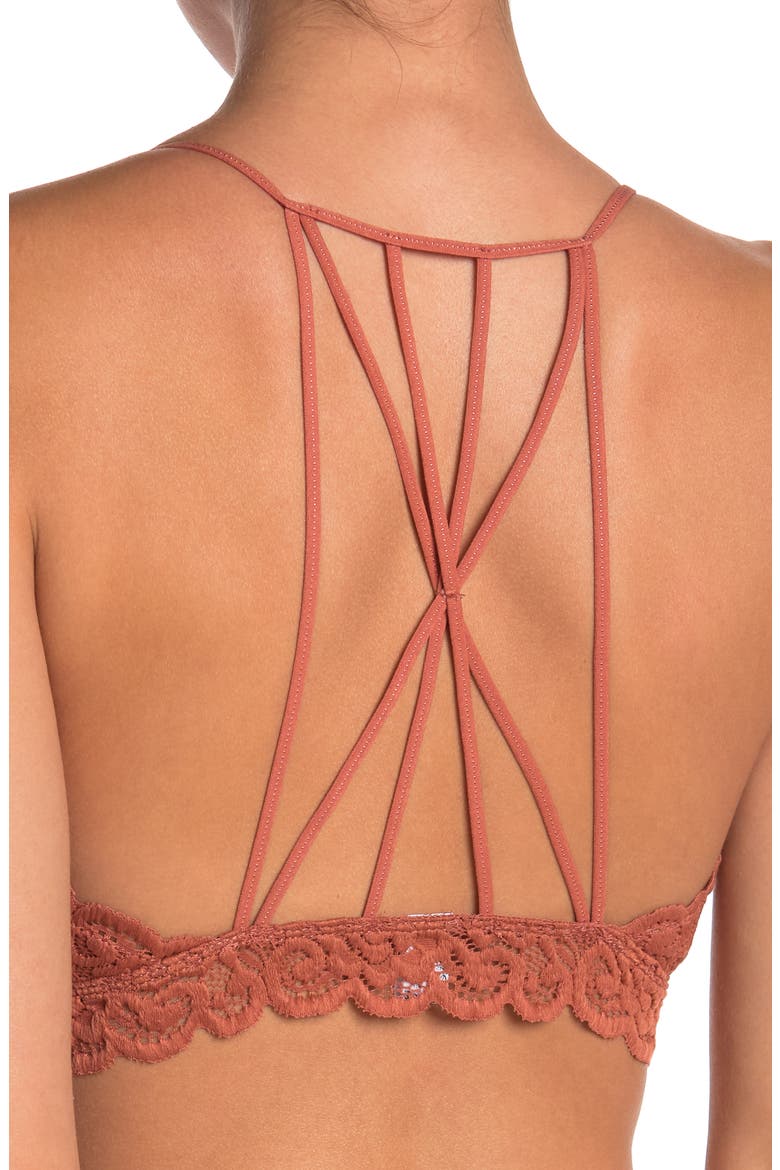 Strappy Bralette, Alternate, color, BRICK