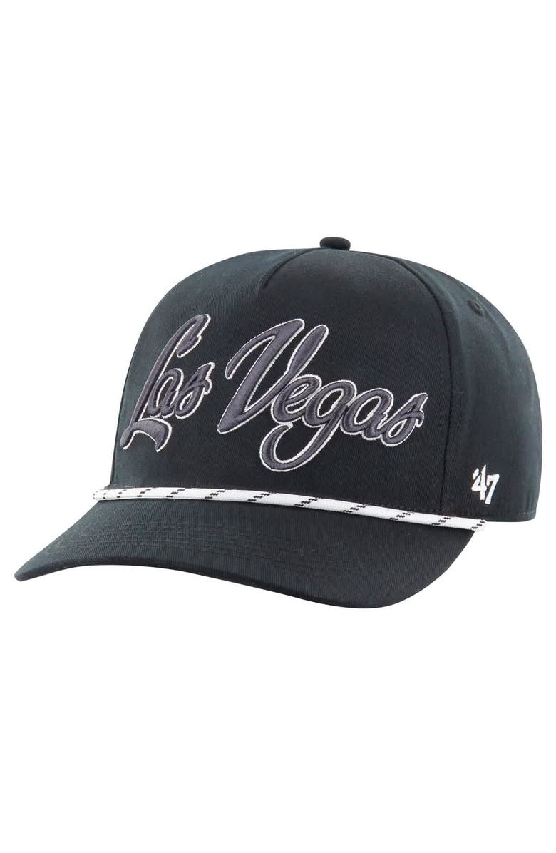 '47 Men's '47 Black Las Vegas Raiders Overhand Speckle Hitch Adjustable Hat, Alternate, color, Black