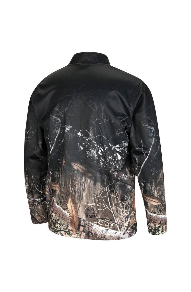 COLOSSEUM Men's Colosseum Black/Realtree Camo Louisville Cardinals Creek Quarter-Zip Jacket, Alternate, color,