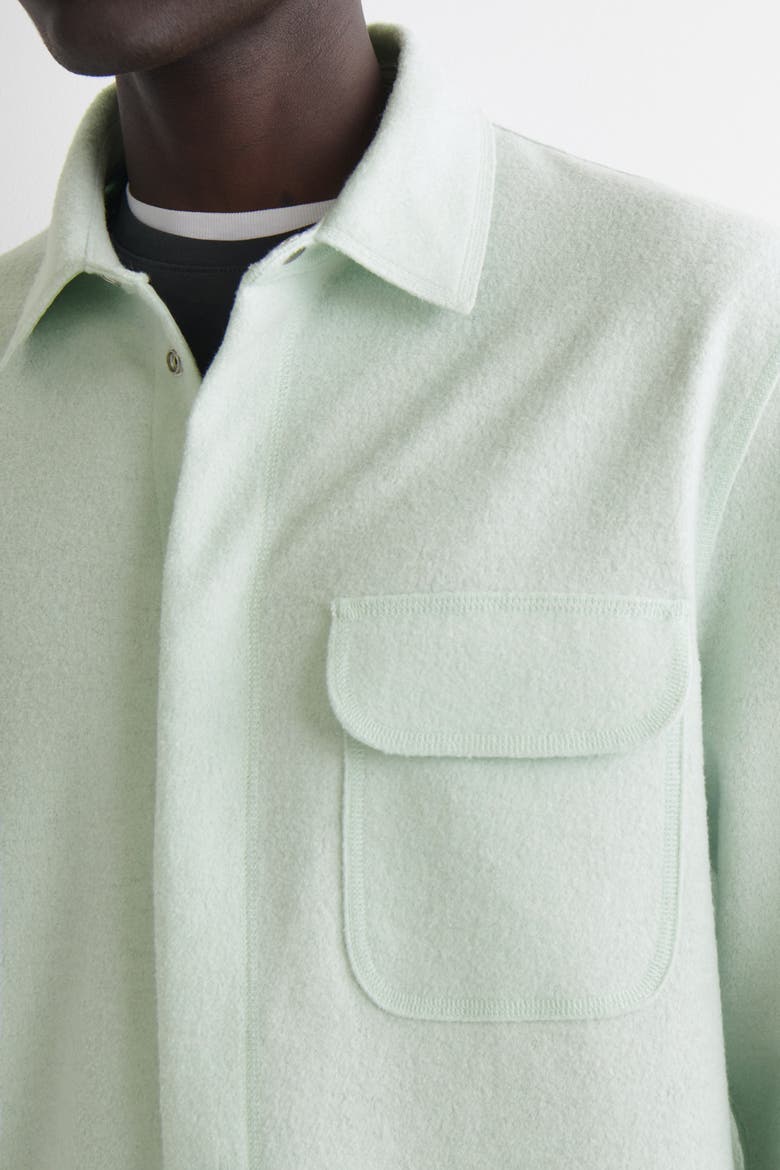 Boiled-Wool Overshirt, Alternate, color, LIGHT GREEN